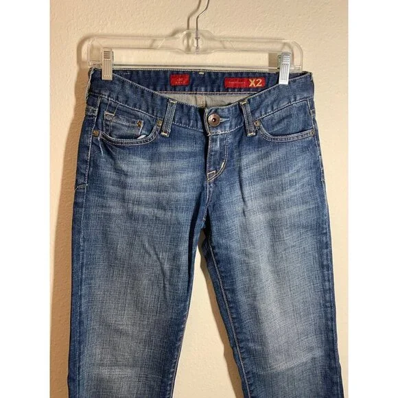 X2 Quality Denim Blue Jeans Womens Size 2 Long AD1 - Picture 2 of 8